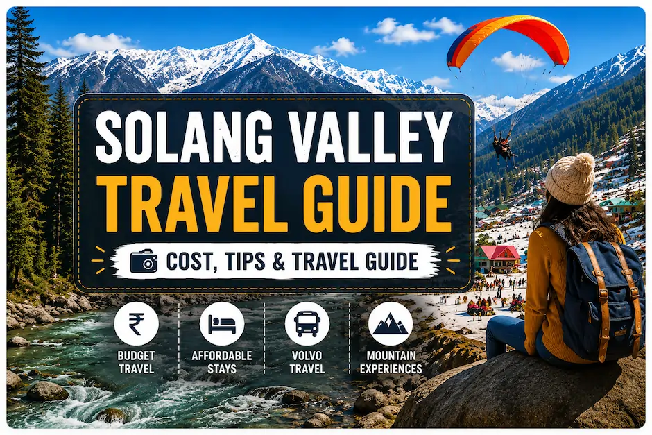 Solang Valley travel guide with snowfall scenery and Himalayan mountain views