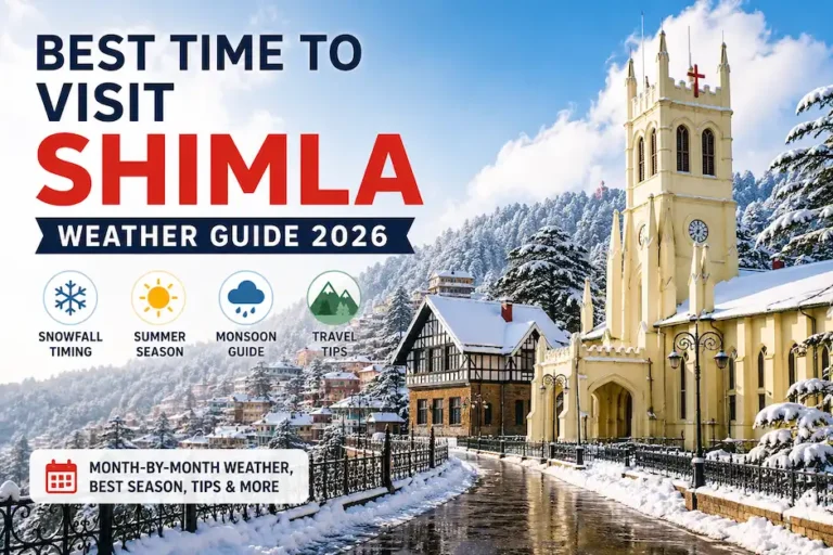 Best time to visit Shimla weather guide with snowfall and winter mountain views